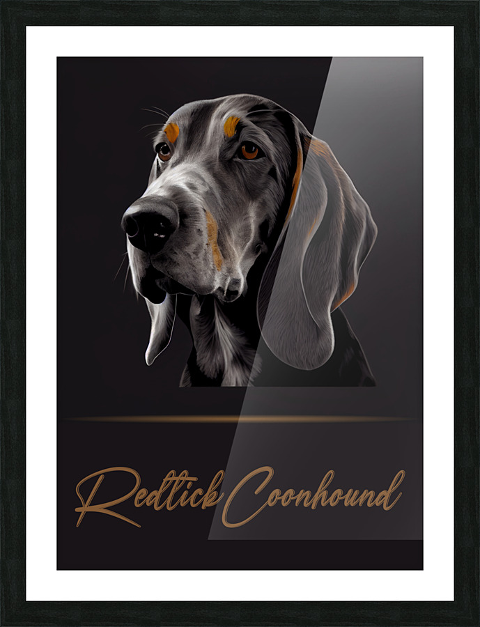 Redtick Coonhound Picture Frame print