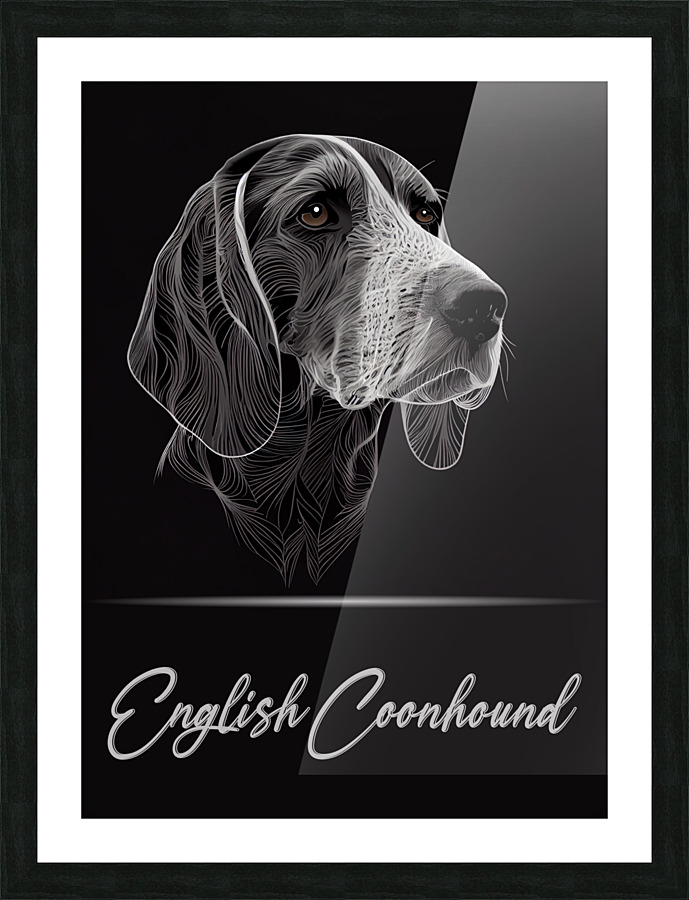 English Coonhound Picture Frame print