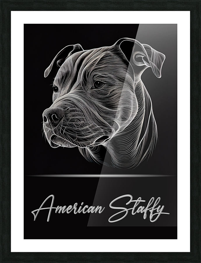 American Staffy Picture Frame print