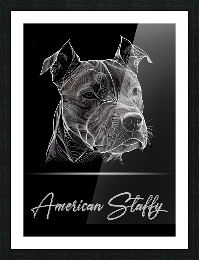 American Staffy Picture Frame print