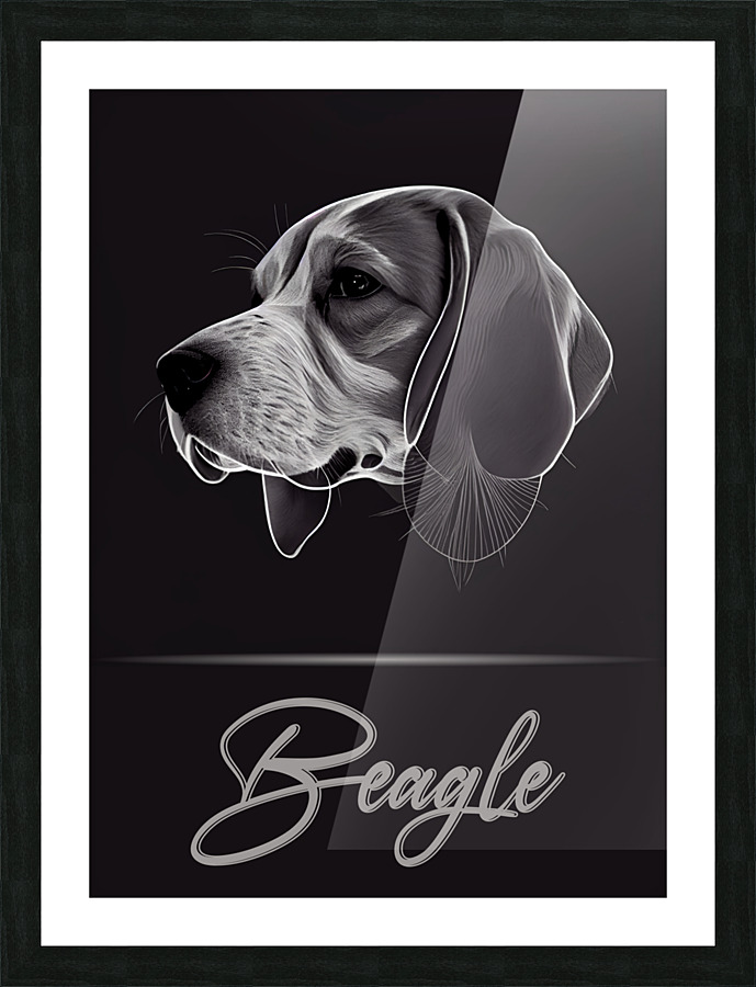Beagle Portrait Picture Frame print
