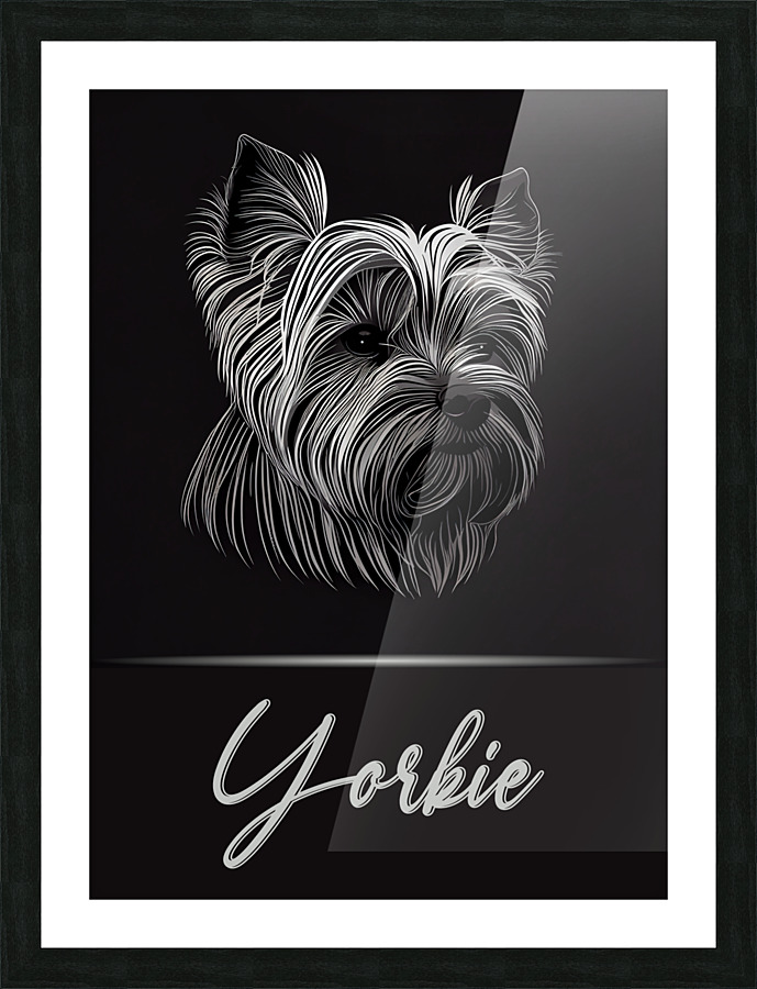 Yorkie Portrait Picture Frame print