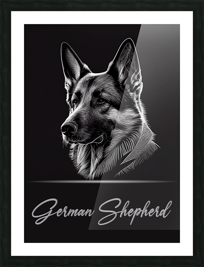 Elegant German Shepherd Picture Frame print