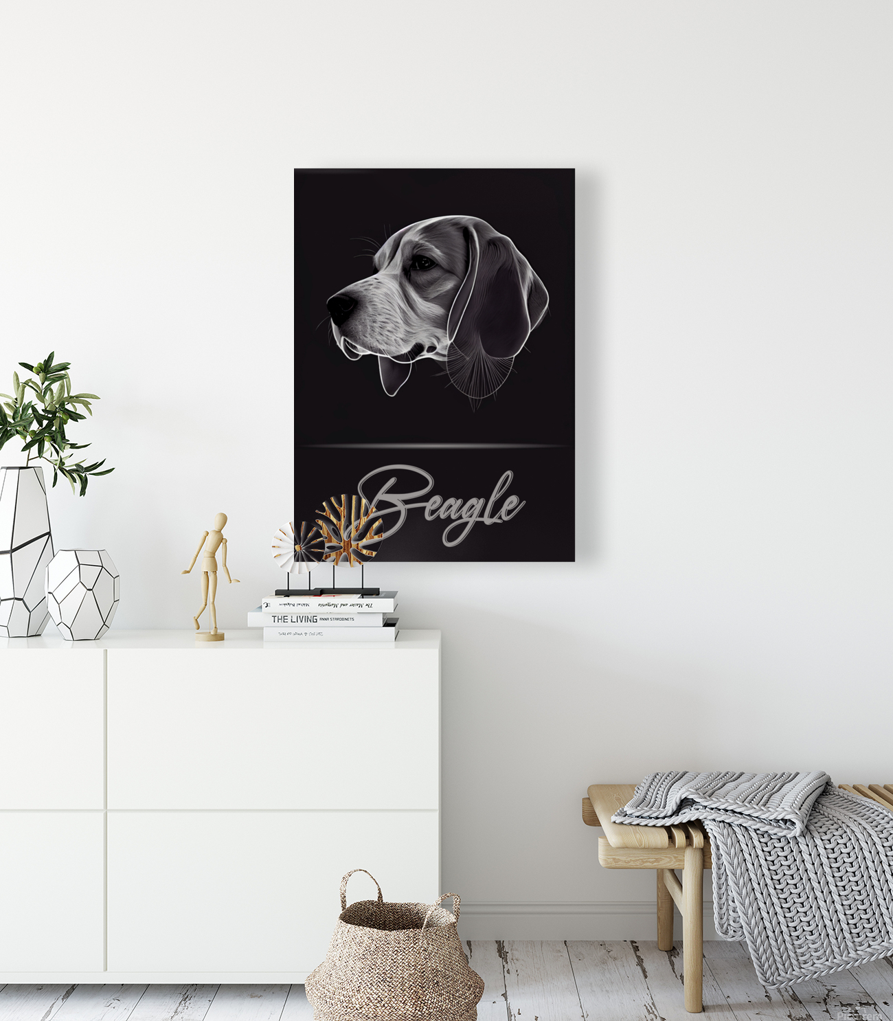 Beagle Portrait Reproduction