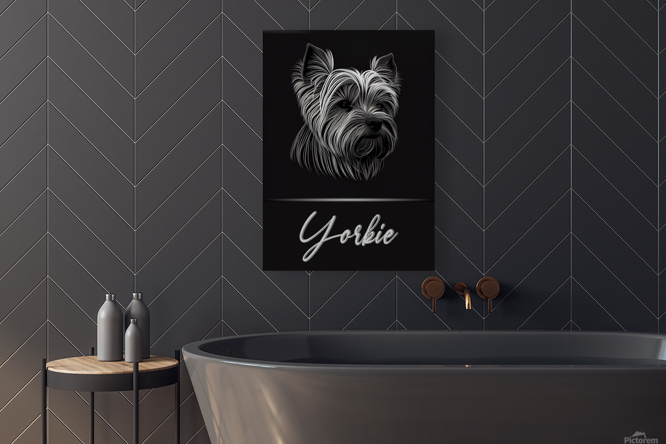 Yorkie Portrait Reproduction