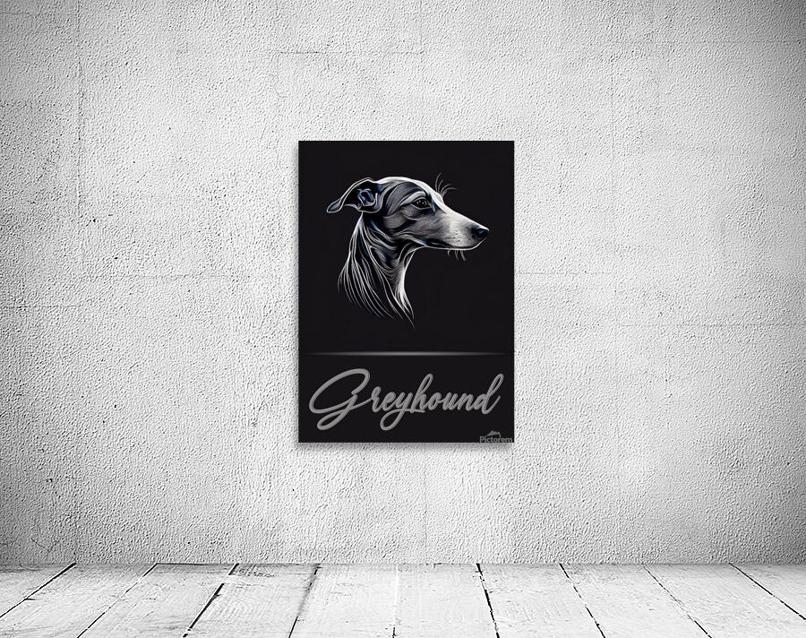 Greyhound Portrait Wall Preview