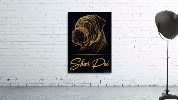 Shar Pei Portrait Wall Preview