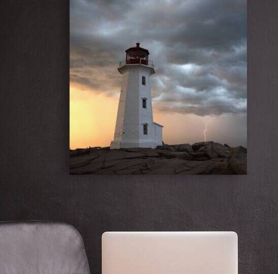 rjg16 ns peggys cove lightning storm 64 gigapixel by Robert Galbraith Photography