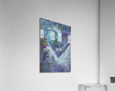 Blue Grey Heart Abstract Acrylic Print