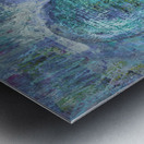 Blue Grey Heart Abstract Metal print