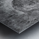 Heart Abstract in Black and White  Metal print