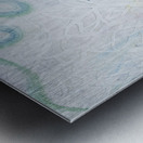 Abstract White and Blue 1 Metal print