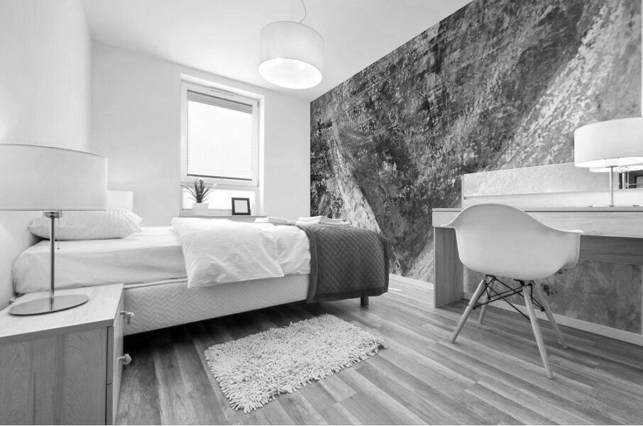 Heart Abstract in Black and White  Mural print