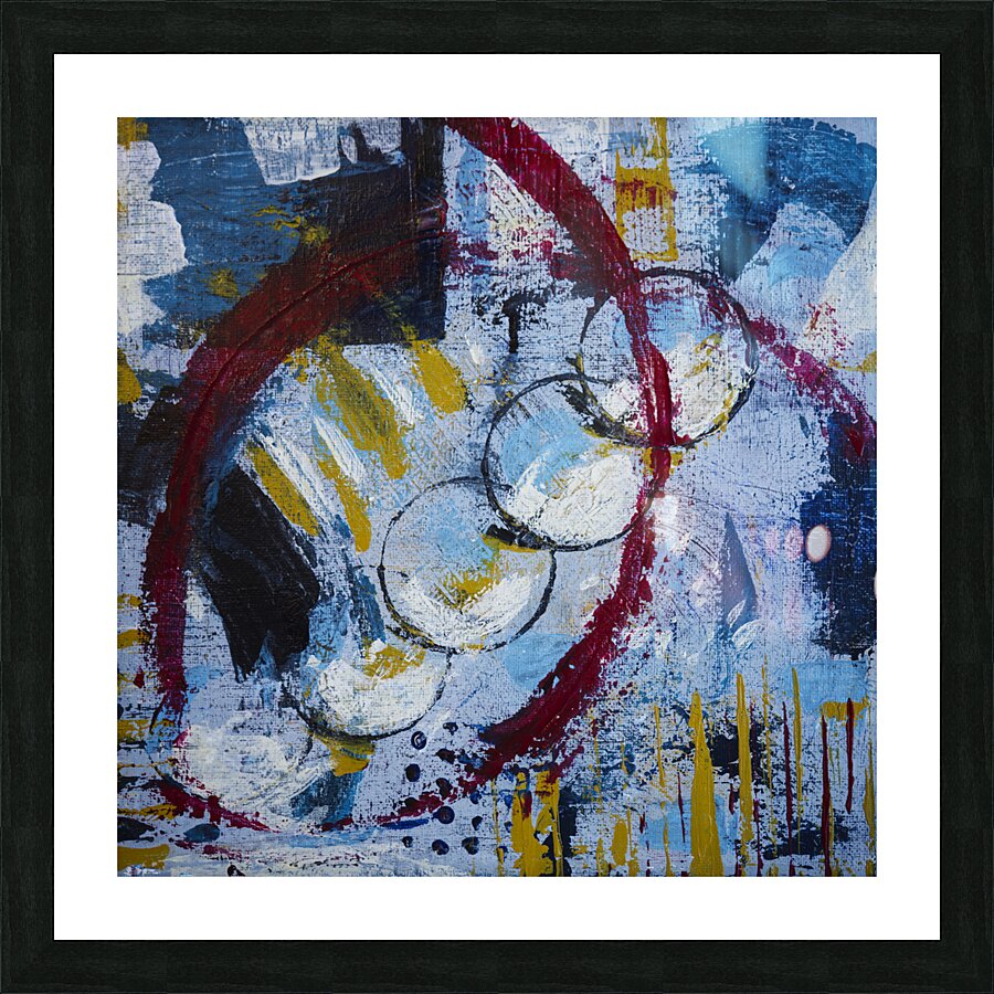 Abstract Number 0530 Circles  Picture Frame print