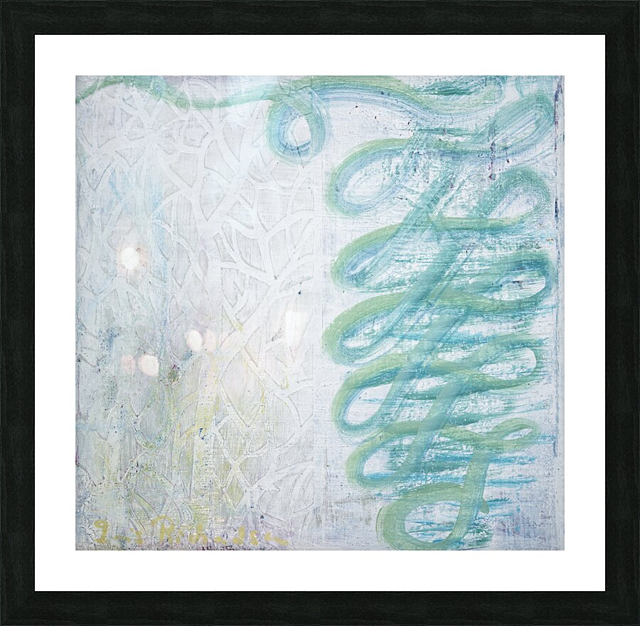 Abstract White and Blue 1 Picture Frame print