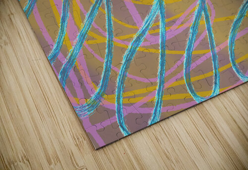 Blue Twist with Gold  Iris H Richardson puzzle