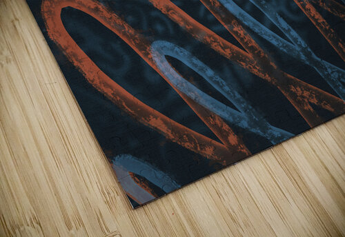Linen and Loops Orange and Navy Blue Iris H Richardson puzzle