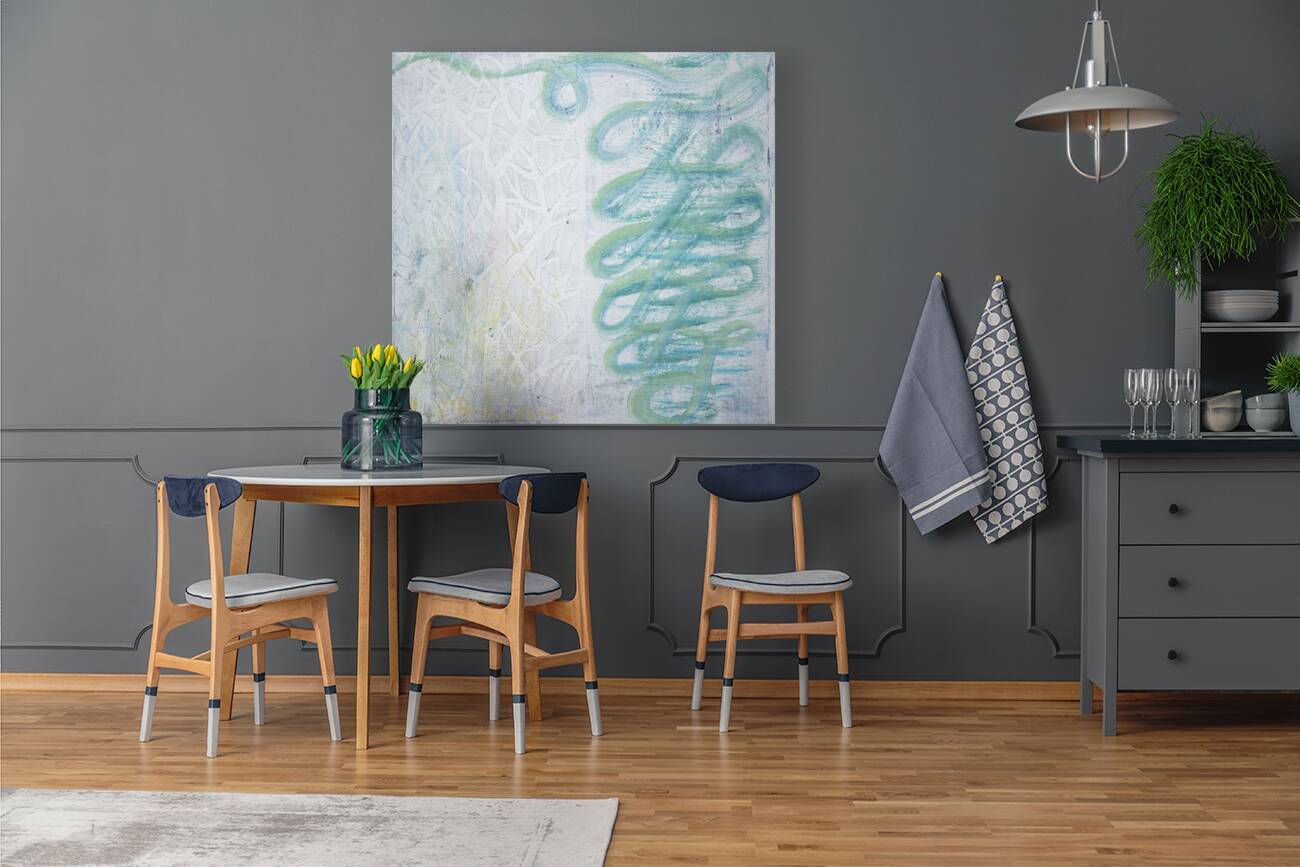 Abstract White and Blue 1 Reproduction