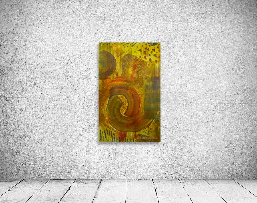 CONTENTMENT Abstract in Warm Yellow and Red   20240315 Wall Preview