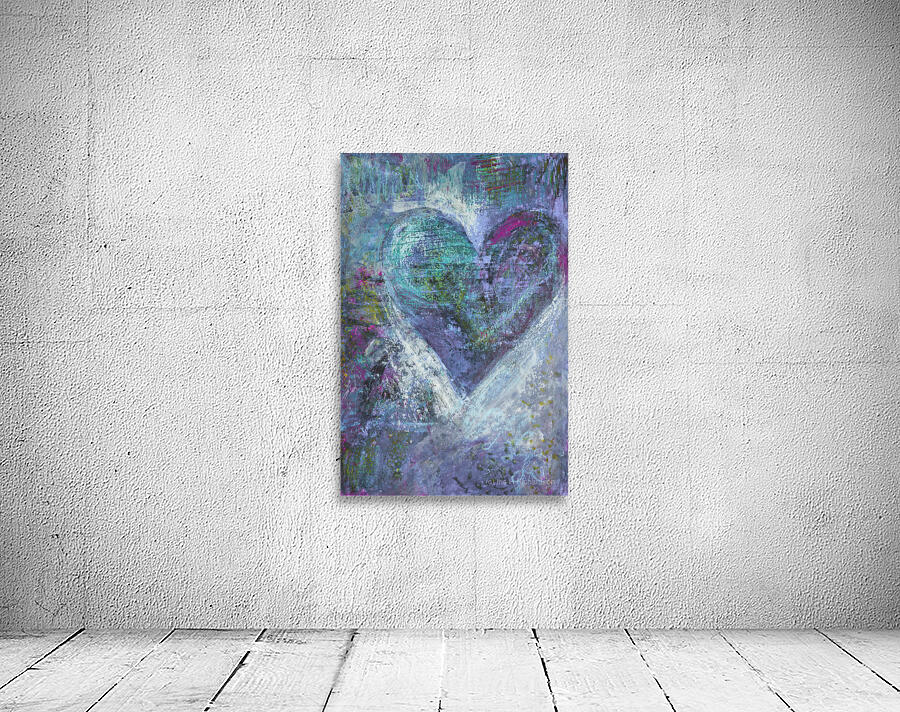 Blue Grey Heart Abstract Wall Preview