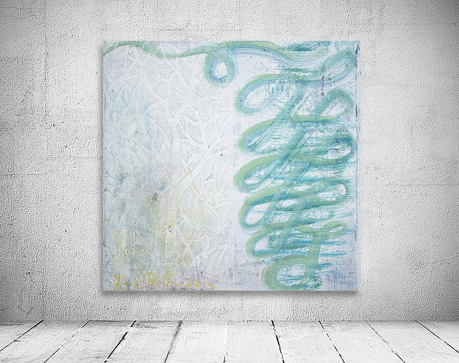 Abstract White and Blue 1 Wall Preview