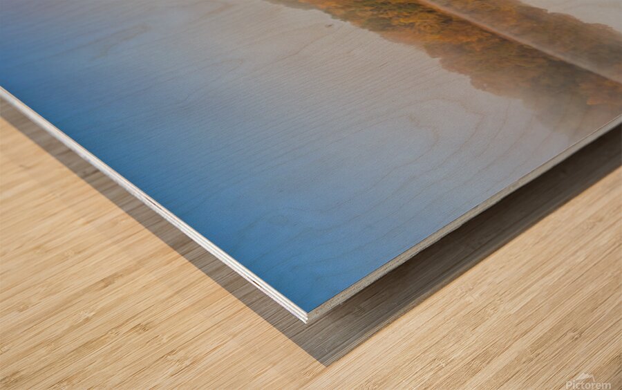 Morning Fog at McGhees Mill Wood print