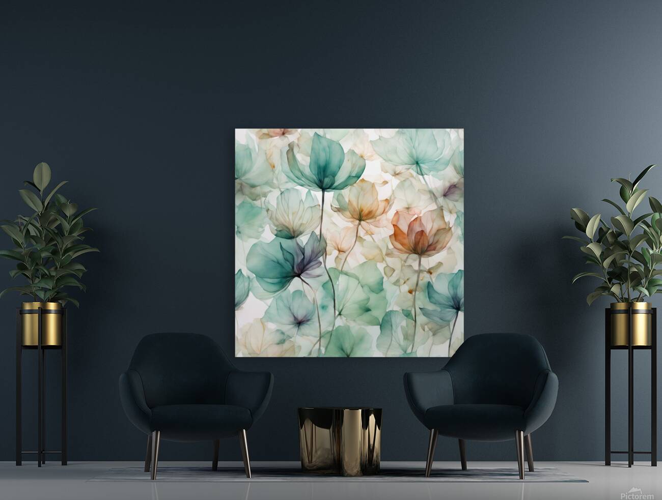  A stunning watercolor illustration featurin Reproduction