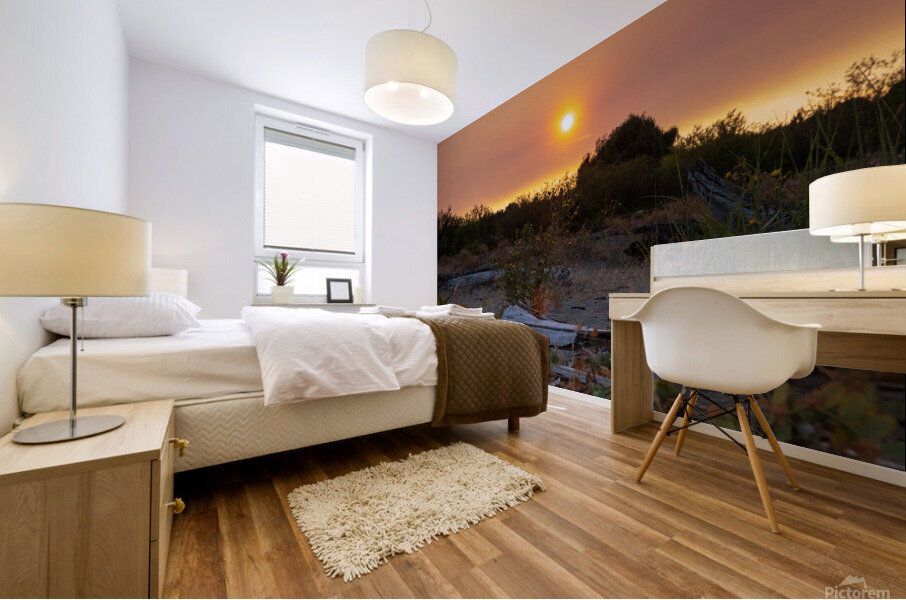Boundry Bay Sunset Mural print
