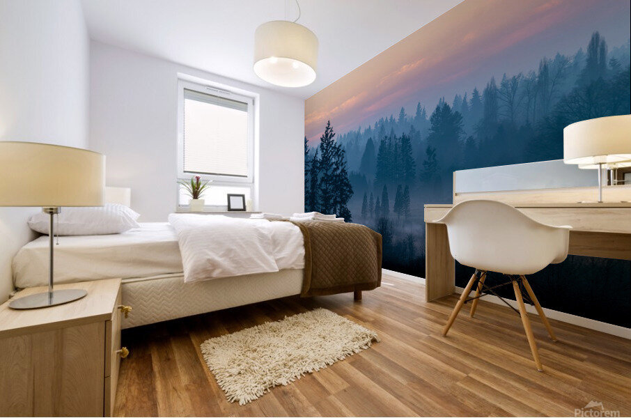 Misty Trees Mural print