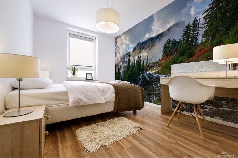 Stormy Table Mountain Mural print