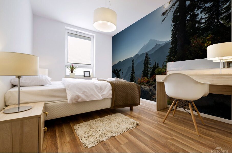Mt Baker Sunburst Mural print