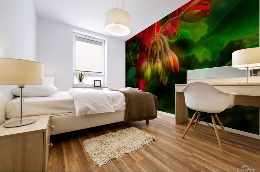 Geranium Buds Mural print