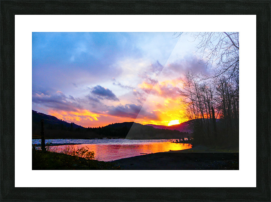 Nooksack River Sunset Picture Frame print