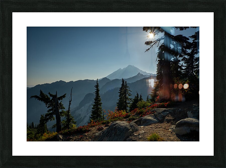Mt Baker Sunburst Picture Frame print