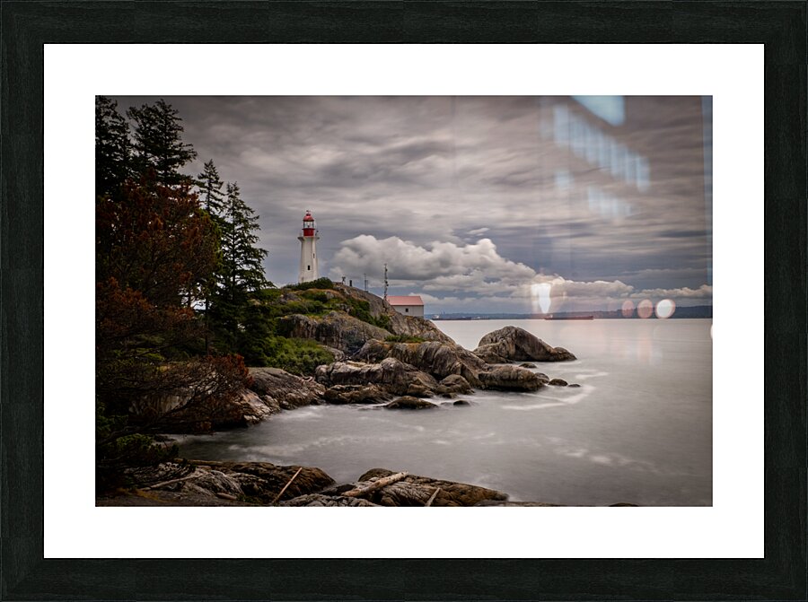 Stormy Lighthouse Picture Frame print