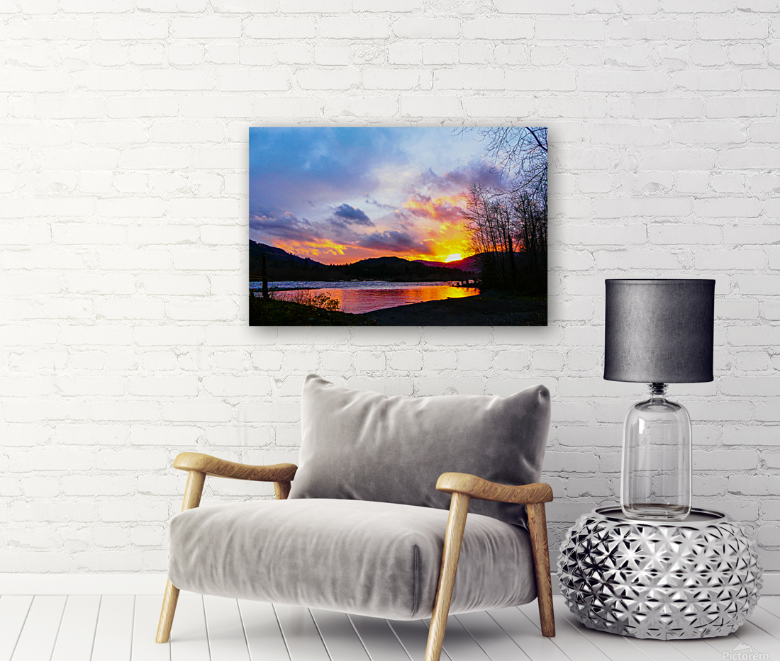 Nooksack River Sunset Reproduction