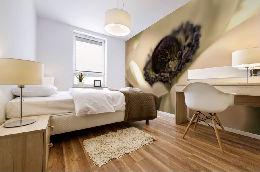 White Anemone Mural print