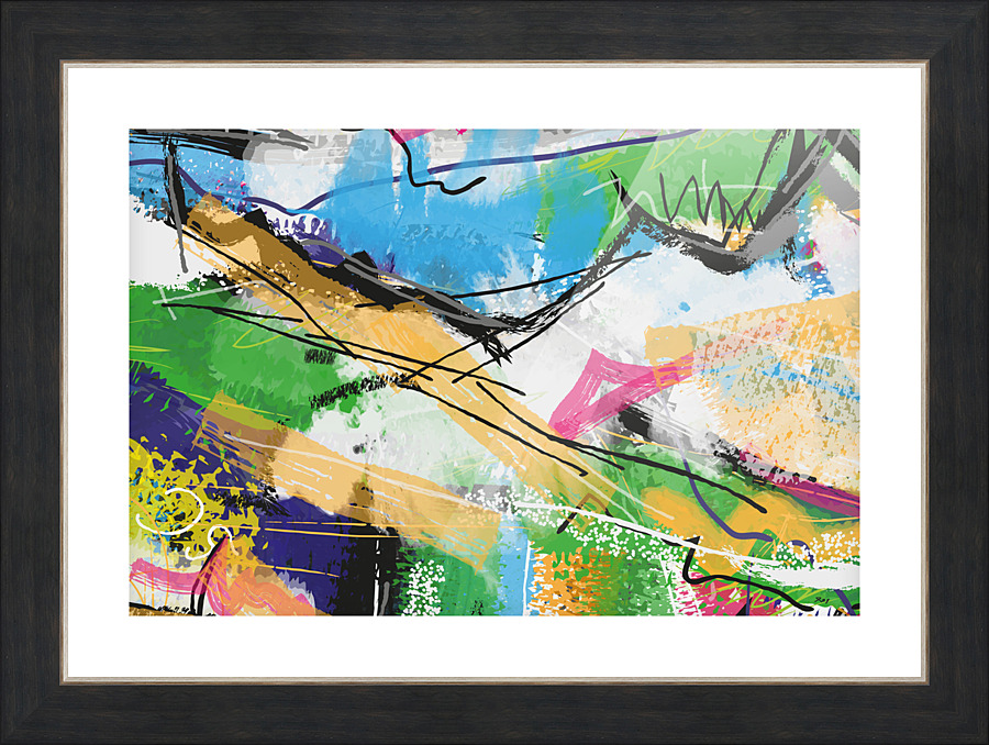 Abstraction wave 001-03 Picture Frame print