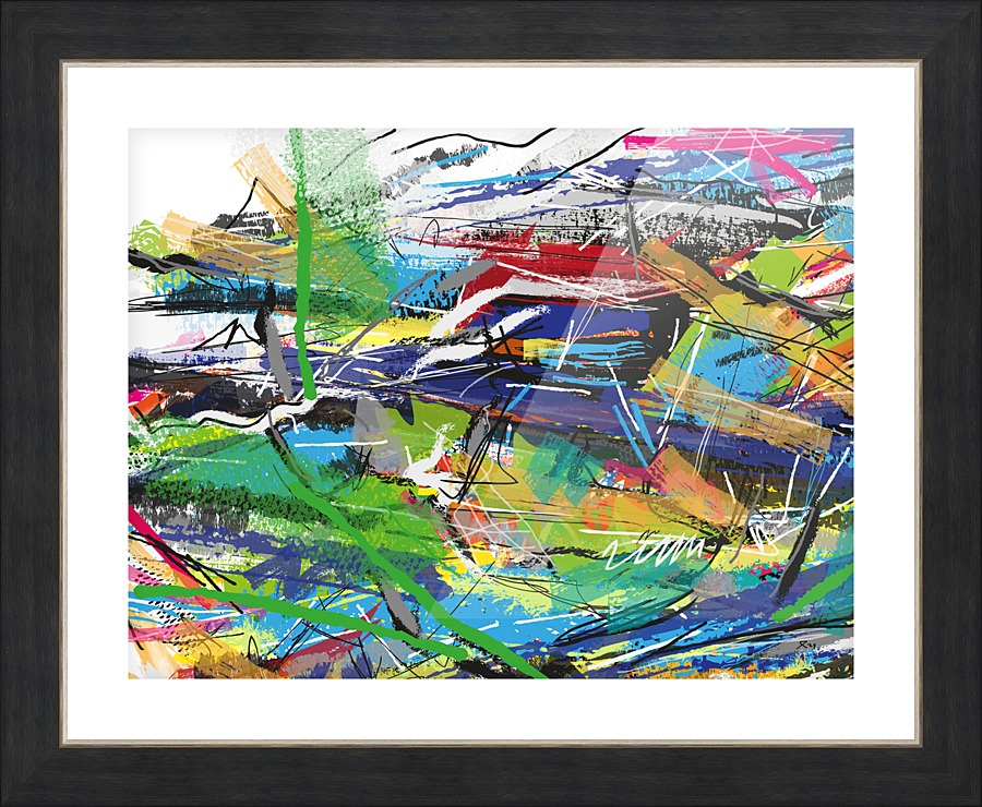 Abstractionwave 004-02 Picture Frame print