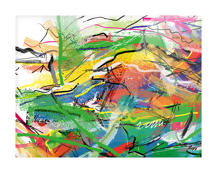 Abstractionwave 005-02 Picture Frame print