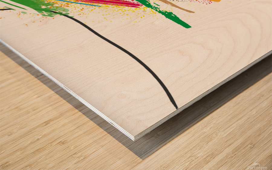 Abstractionwave 006-16 Wood print