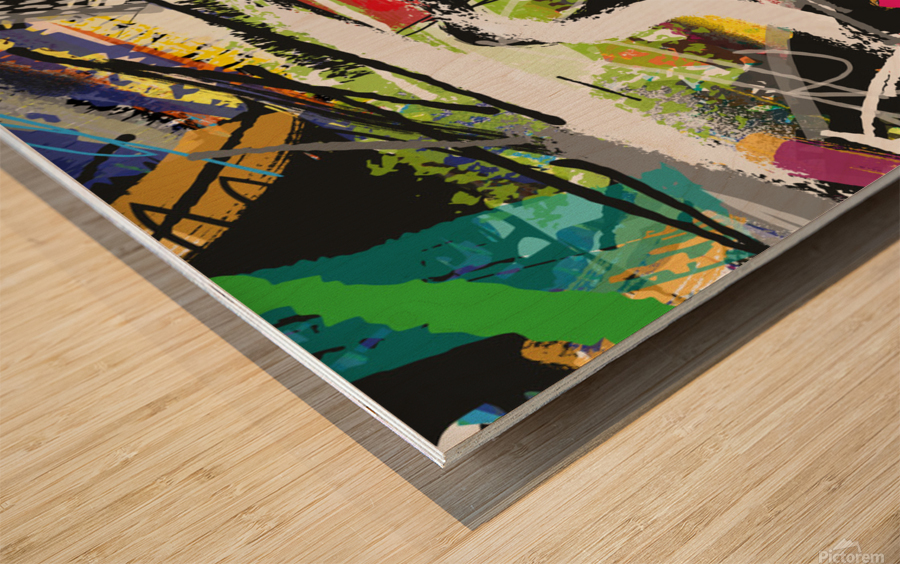 Abstractionwave 011-17 Wood print