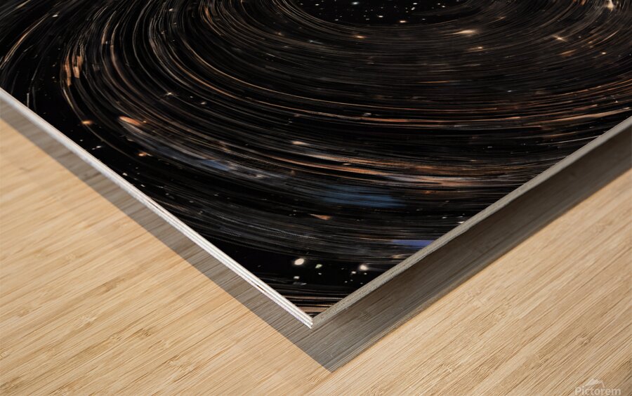 Cosmic swirl of stars and galaxies  Wood print