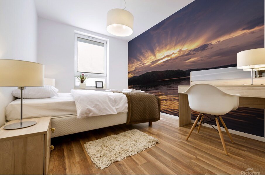 Lake Arthur Sunset Mural print