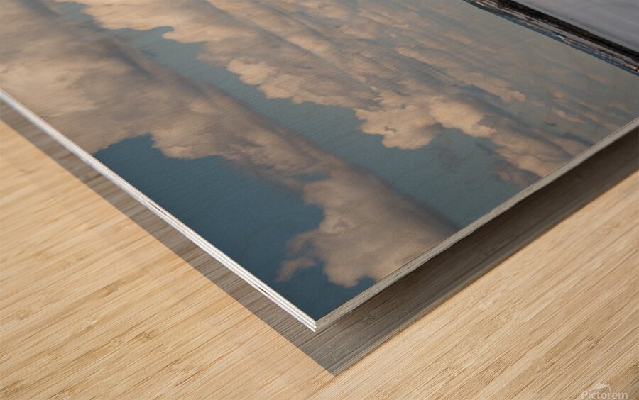 Boston Light Wood print
