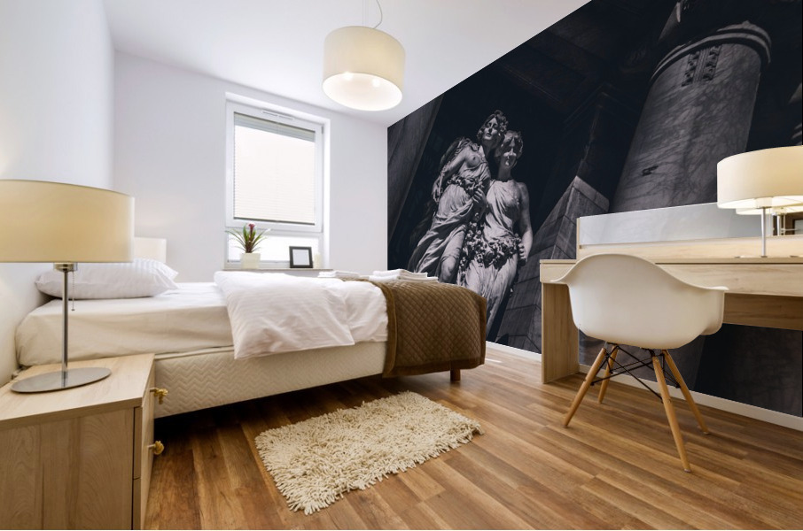Statue Mural print