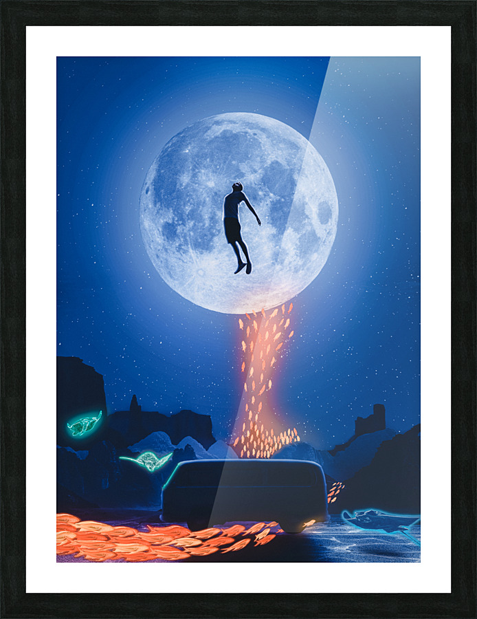 Fish Night Picture Frame Printing