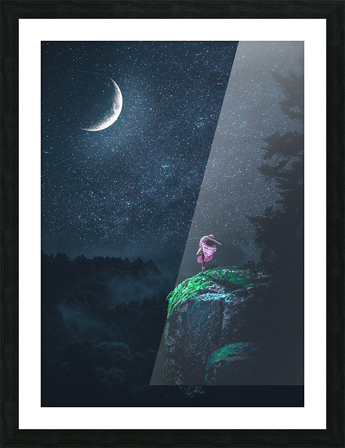 Starred Midnight Picture Frame Printing
