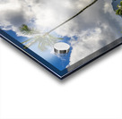 Waioli Huiia Church stands in Hanalei Kauai with waterfalls in Acrylic print