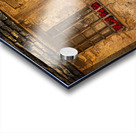 Rustic San Juan building with a barred window red flowers and a Acrylic print